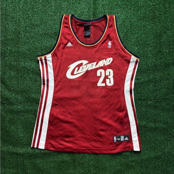Adidas Red Cleveland LeBron James Jersey - Picture 1 of 6